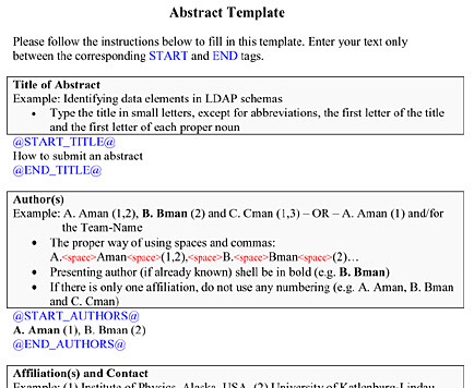 abstract for a conference presentation example