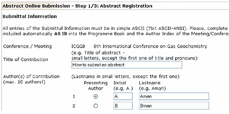 Abstract Submission